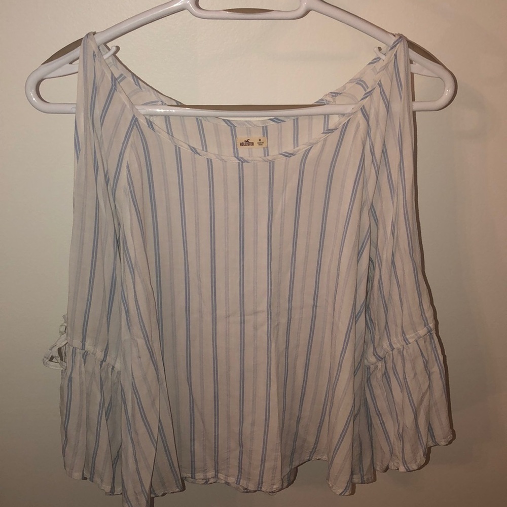 Striped Blouse with Arm Cut Outs